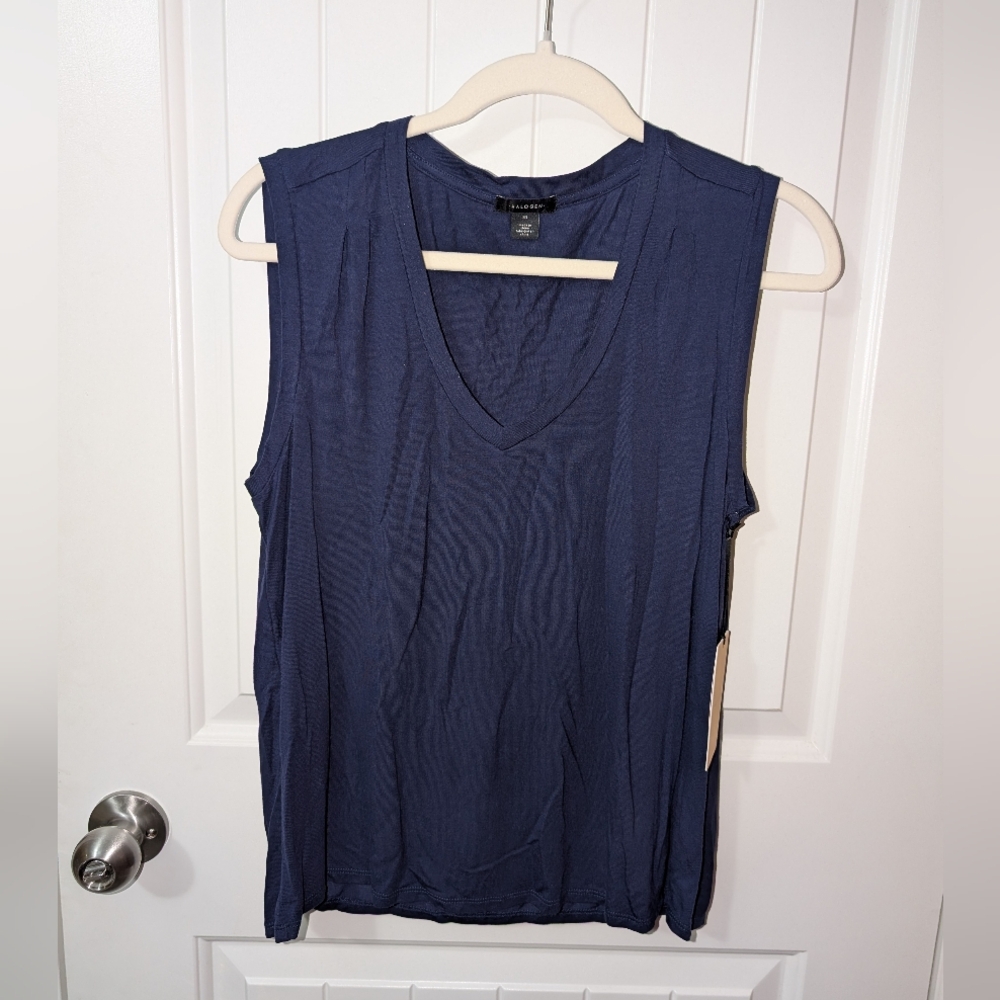 NWTS Halogen Tank Top Women's Medium Navy